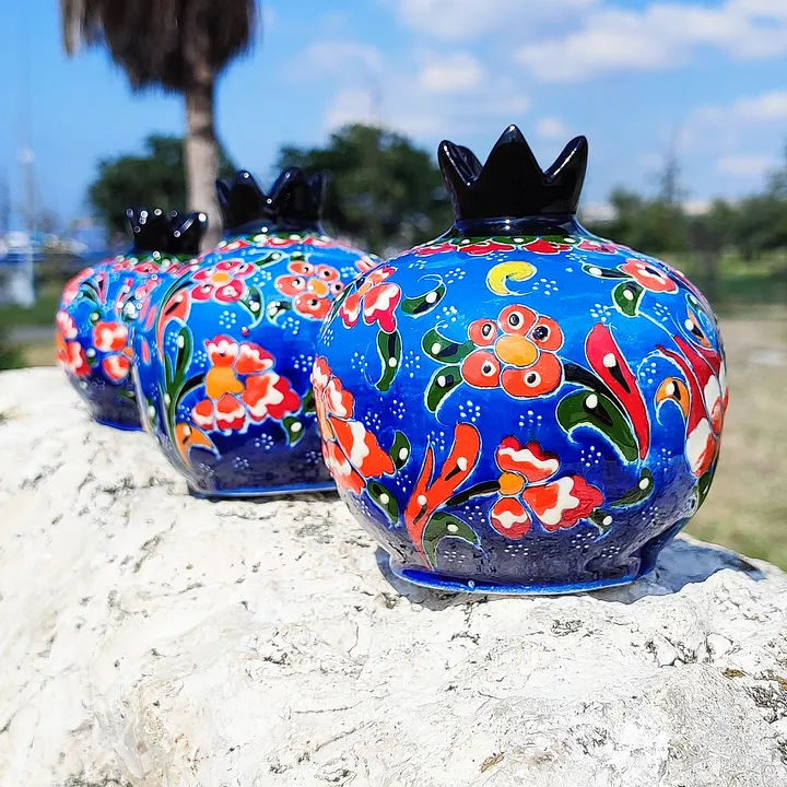 Illuminate Your Space with Handmade Turkish Ceramic Pomegranates! — handmade pottery, handmade ceramic, home decor, handmade gift product image (1)