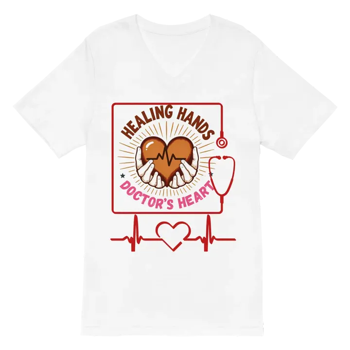 Healing Hands Doctor's Heart V-Neck Tee product image (6)