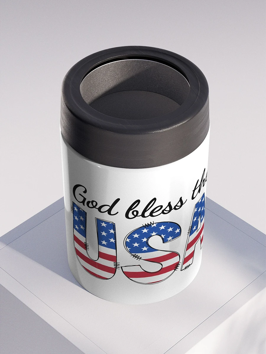 God Bless The USA Stainless Steel Koozie product image (2)