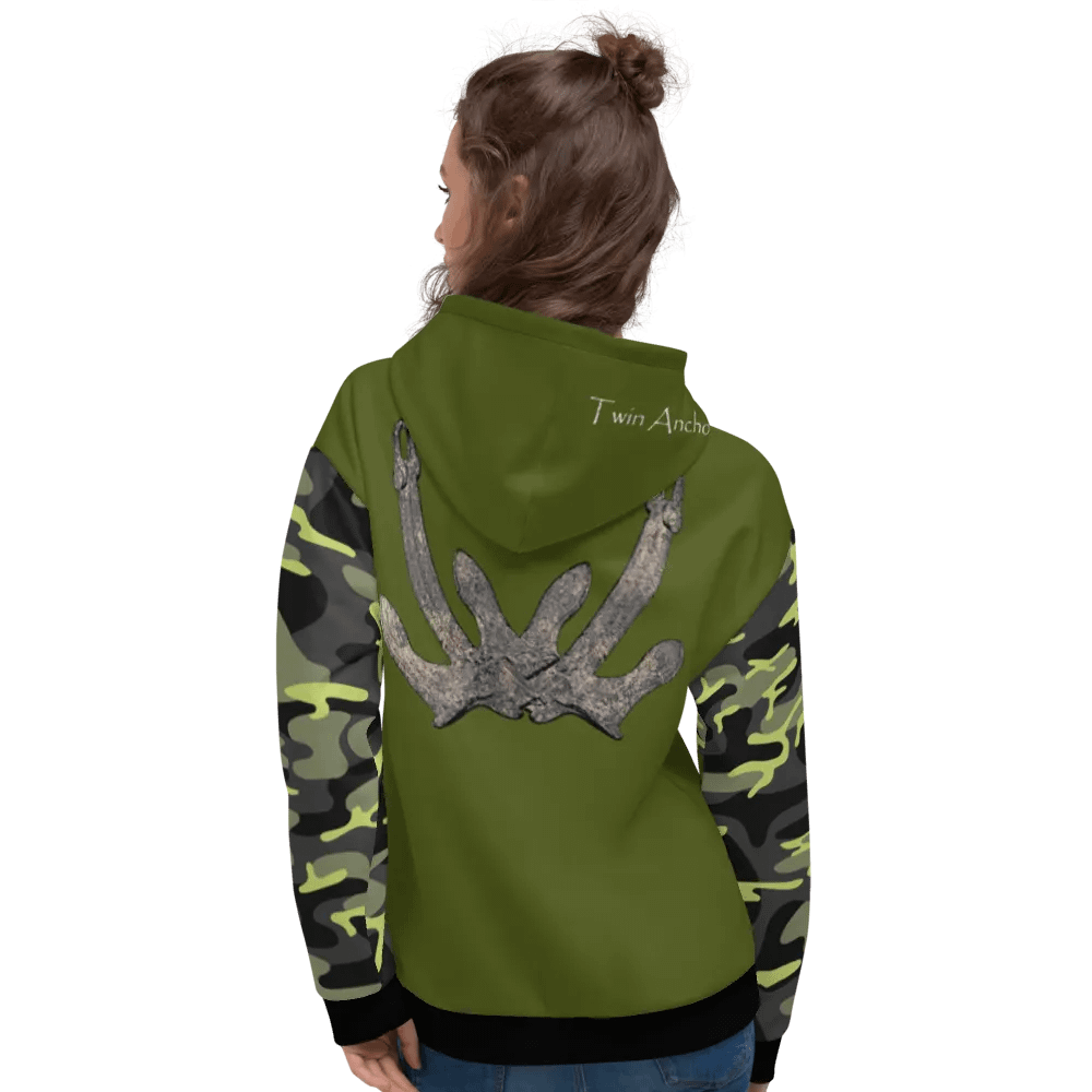 Camouflage & Green Anchor Hoodie product image (8)