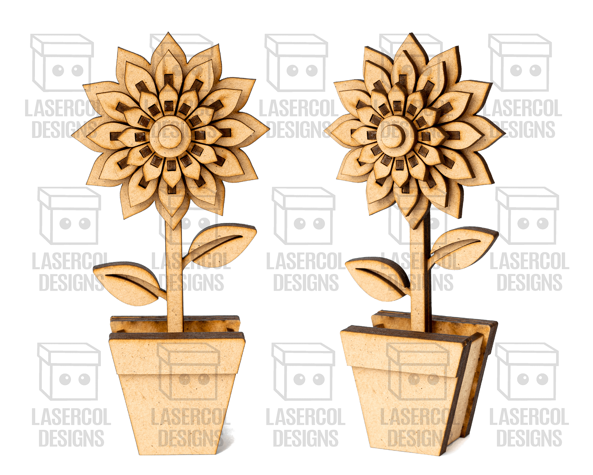 Flowers Set 3d - Laser Cut Files product image (4)
