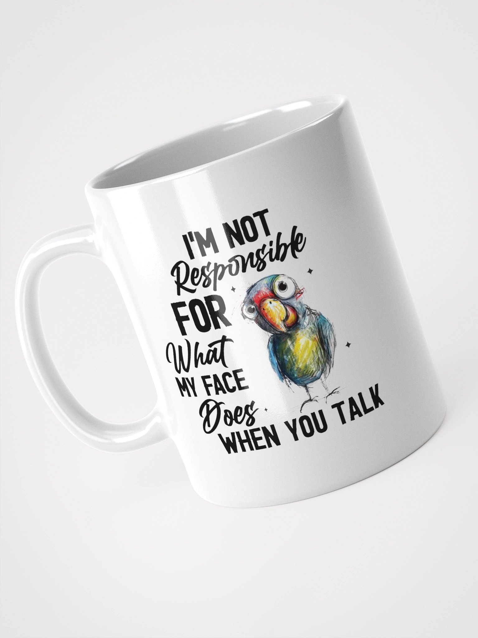 Parrot Not Responsible Glossy Mug product image (8)