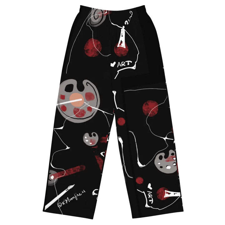 ScribbleWear #1 Wide Unisex Pants/Black Palette product image (1)