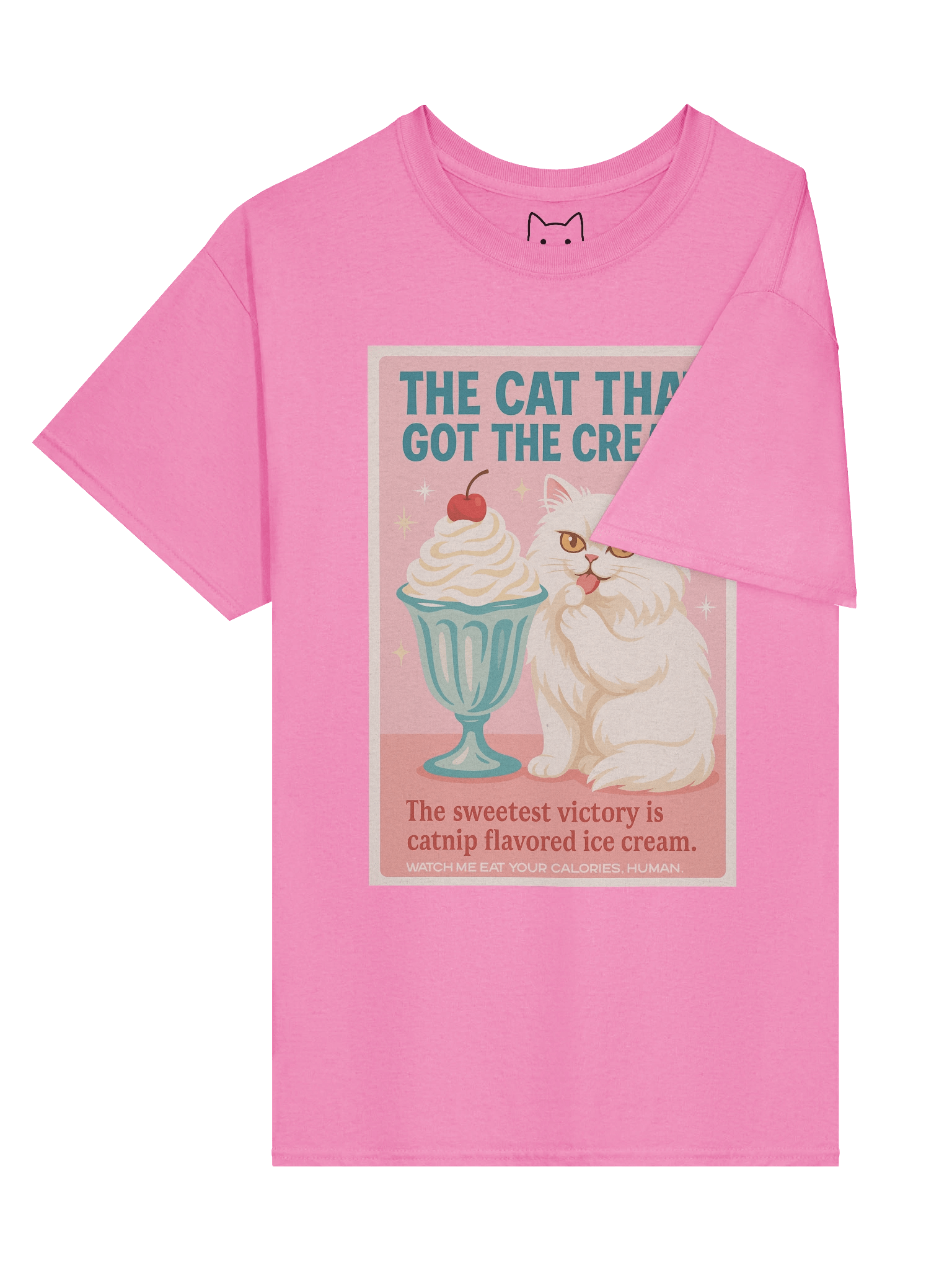 The Cat That Got the Cream Catnip Flavored Ice Cream Boxy Fit Unisex T-Shirt product image (23)