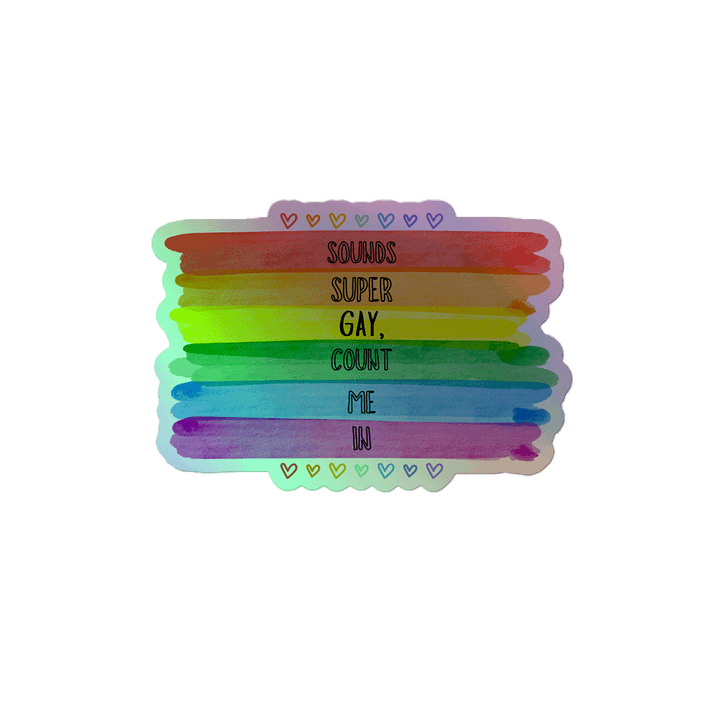Super Gay Holographic Sticker product image (2)