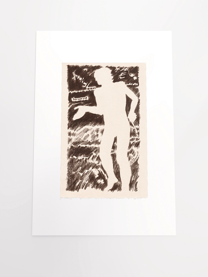 Man with Paintbrush (sepia) 01.07.90 print product image (2)