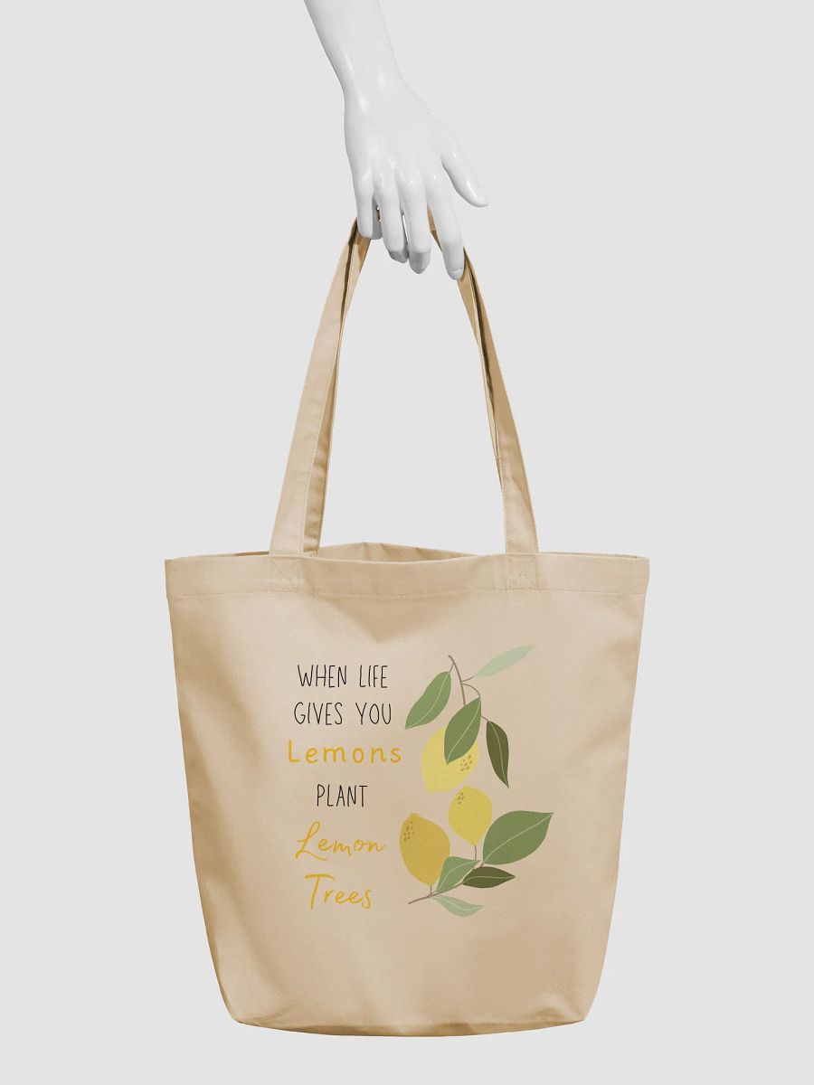 Eco-Friendly Lemon Tote Bag - Beige product image (3)