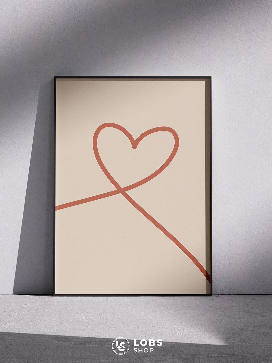 Heart Lines Minimalist Wall Art – Stylish Wall Decor for a Chic Aesthetic | Perfect Gift for Art Lovers product image (6)