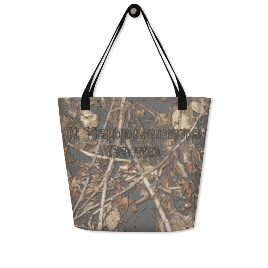 Large Tote Bag w/ Pocket - Dead Split - It Happennnns Camo product image (4)