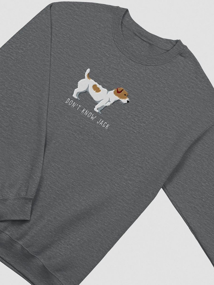 Don't Know Jack Sweatshirt (Embroidered) of a Jack Russell Terrier(Rough Coat) product image (6)