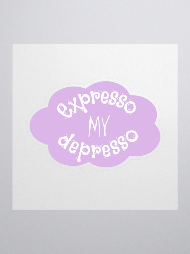 Expresso my Depresso Sticker, Pink Cloud product image (3)