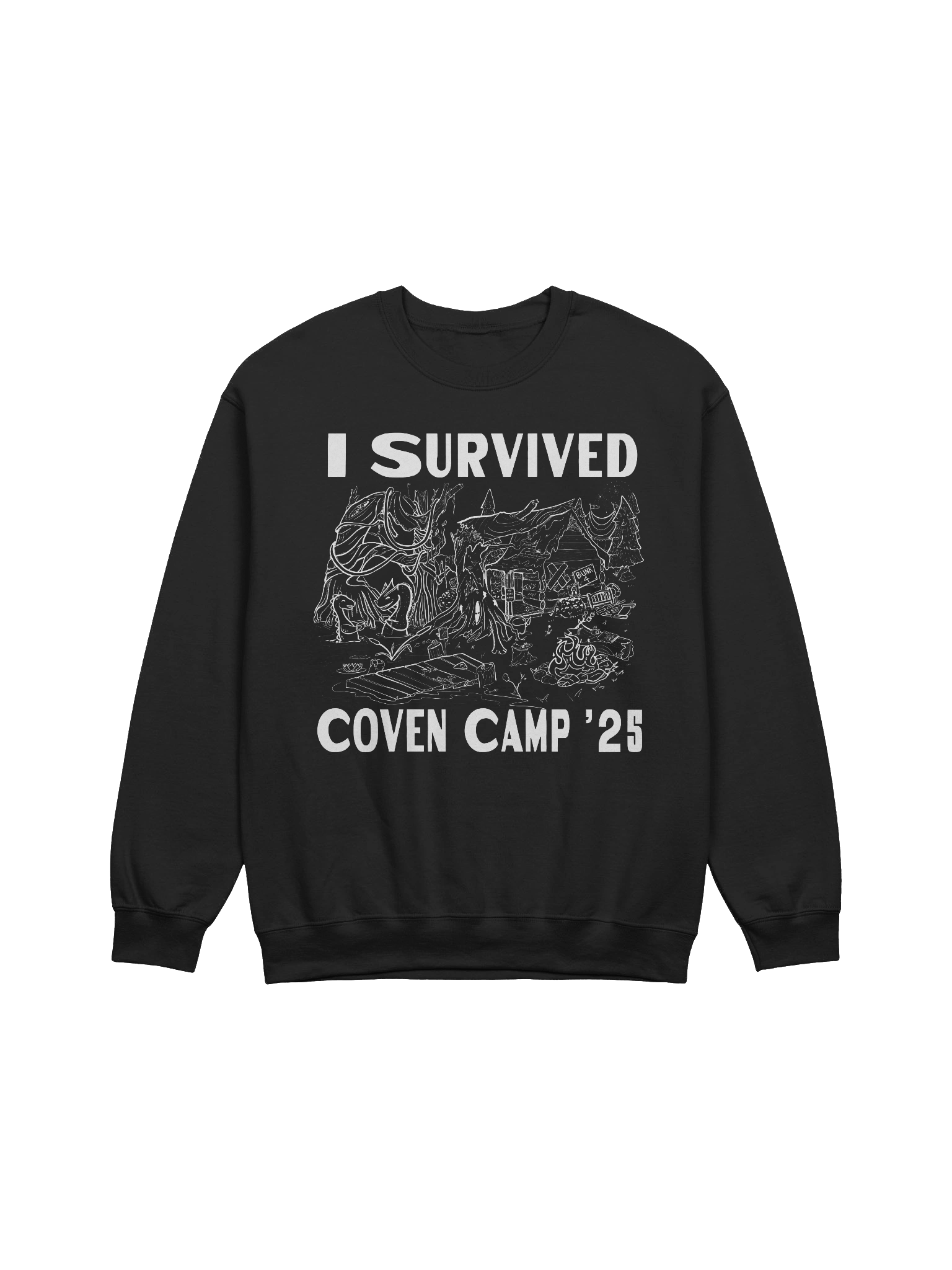 I Survived Coven Camp 25 Crew Neck Sweatshirt - Dark product image (1)