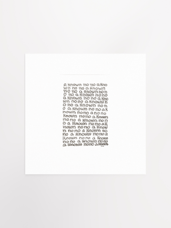 A Known No No panel card print product image (2)