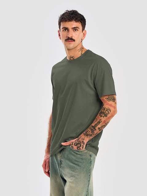 Photo showing Stanley/Stella Unisex Organic Ribbed Neck T-Shirt