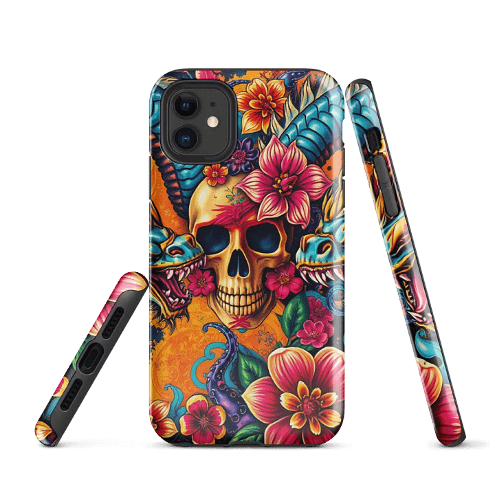 Floral Skull Fantasy iPhone® Tough Case product image (1)
