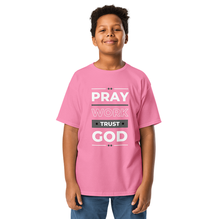 Pray, Work, Trust God Youth Tee product image (4)