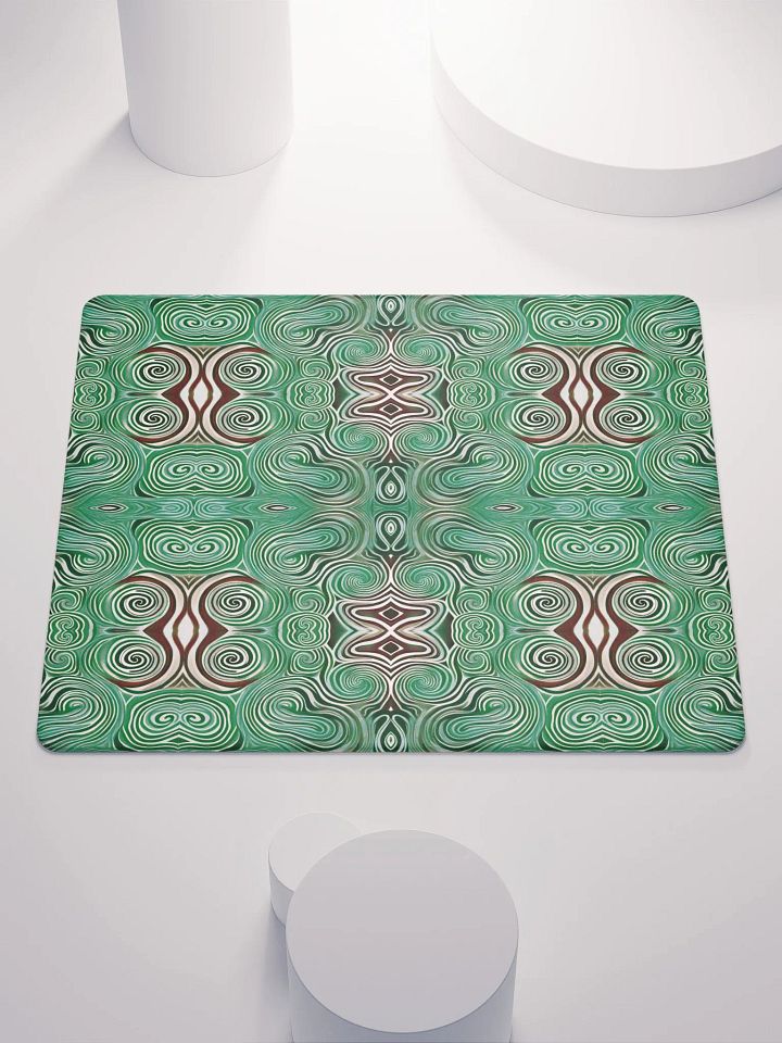 Funky Cool Green Liquid Tie-Dye Gaming Mouse Pad product image (2)