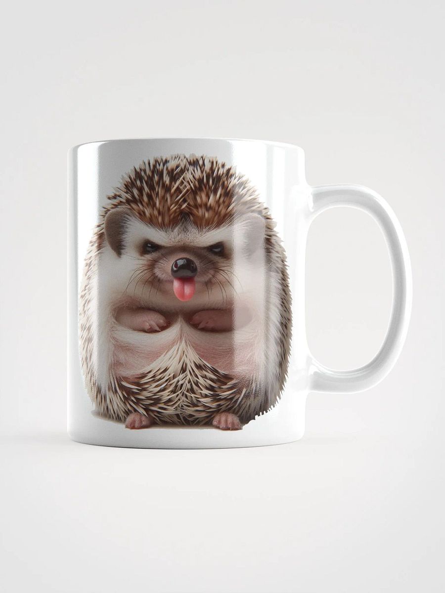 Rude Hedgehog #Humorous Glossy Mug - White product image (1)