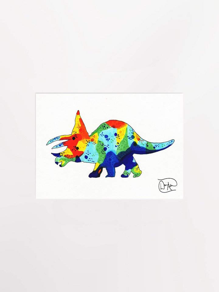 Trusty Triceratops Watercolour Print product image (1)