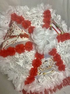 Red & White Wedding Parasol product image (2)