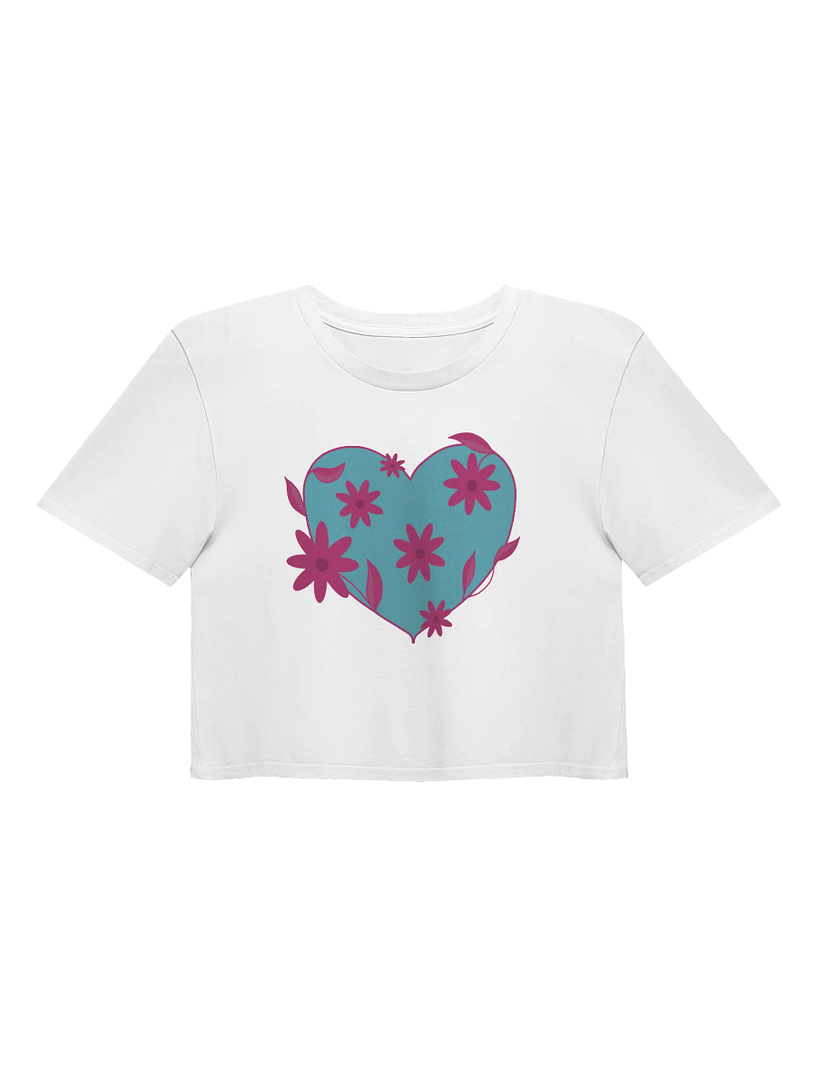 Floral Heart Turquoise Crop Top product image (3)