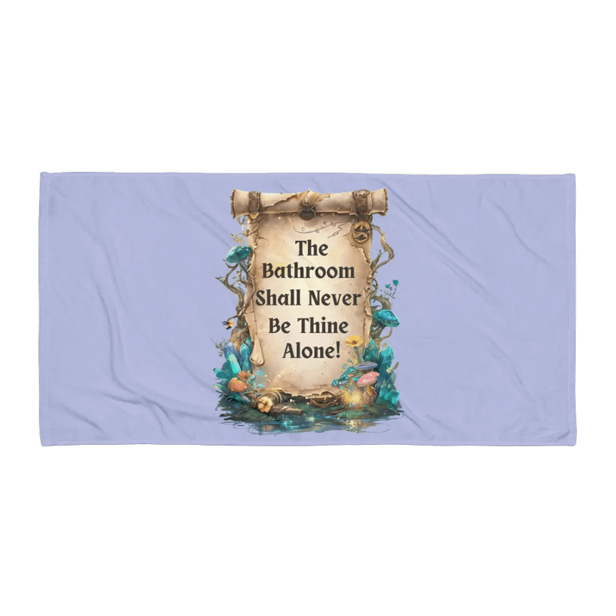 The Bathroom Shall Never Be Thine Alone – Funny Mom Bathroom Towel, Fairytale Parenting Humor, Mom Life Home Decor product image (1)