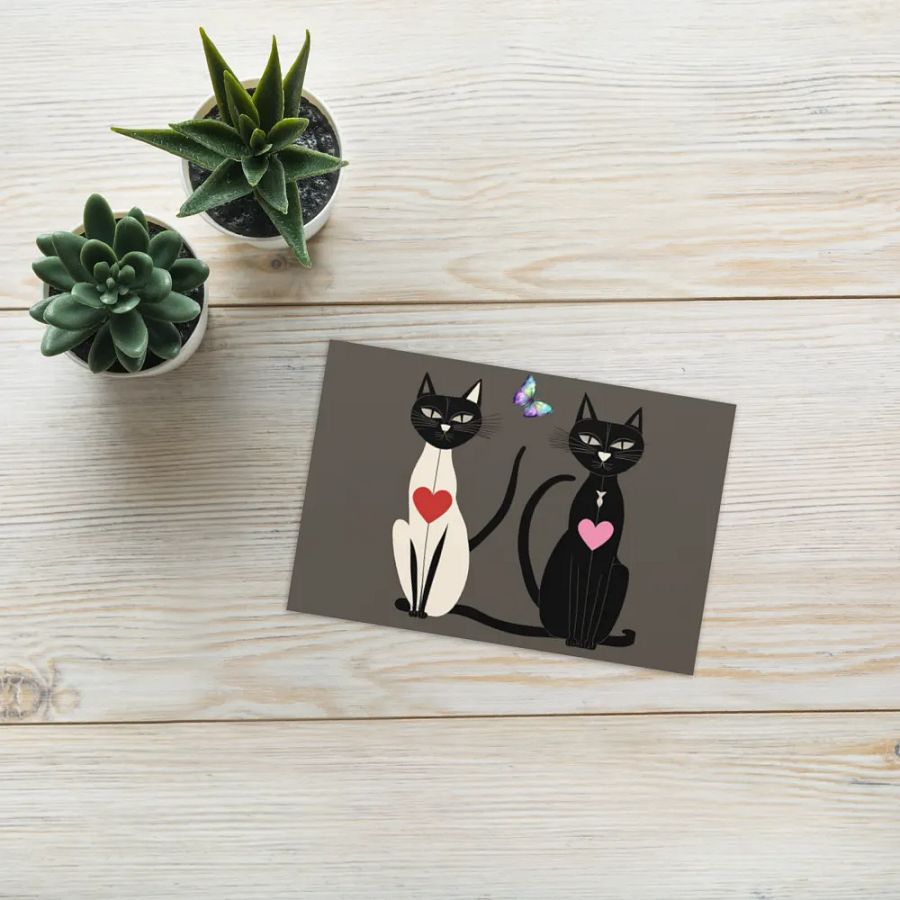 Black & White Butterfly Love Cats product image (9)