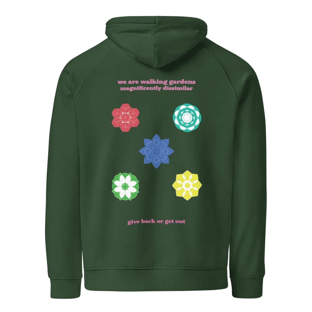 Walking Gardens green hoodie product image (2)