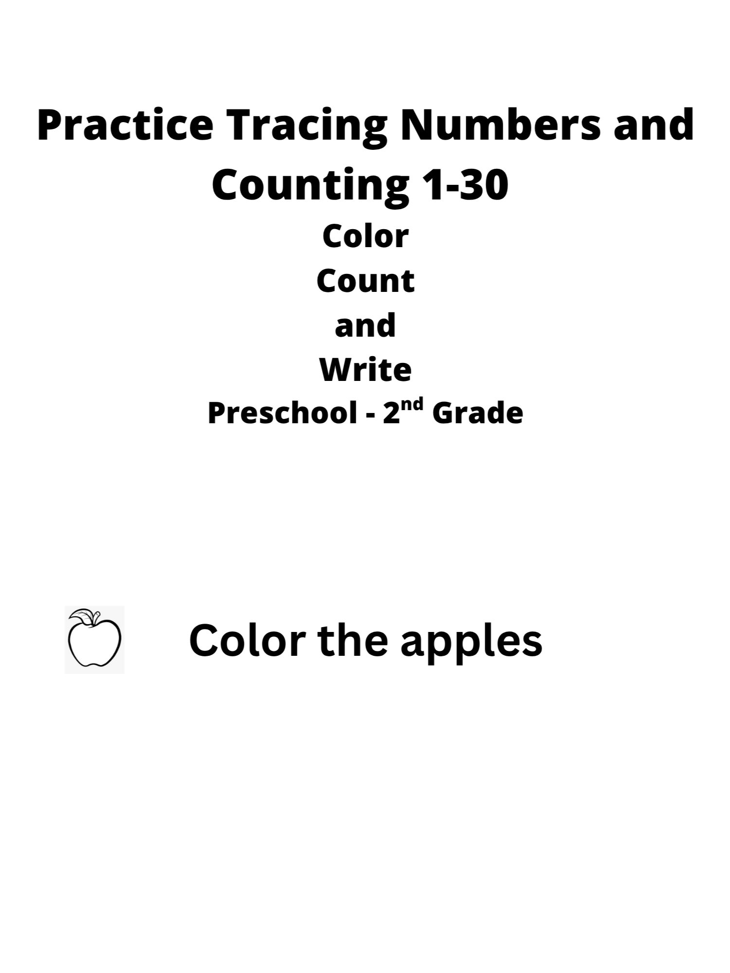 Practice Tracing Numbers and Counting 1-30 product image (1)