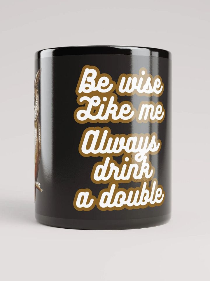 Wise Double Owl Black Mug product image (2)