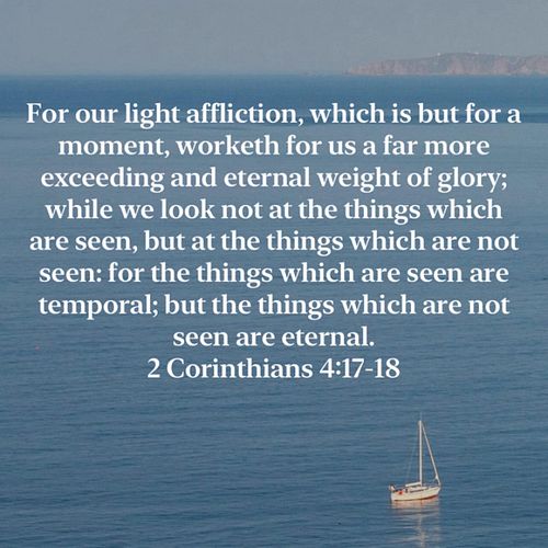 2 Corinthians 4:17-18 (NIV) ✨
“For our light and momentary troubles are achieving for us an eternal glory that far outweighs ...