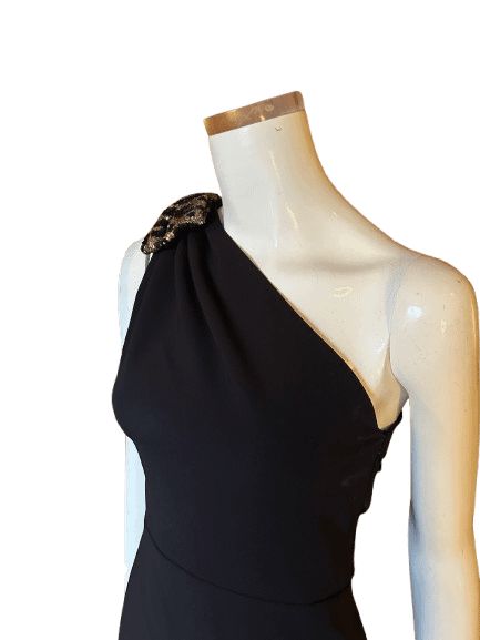 Miu Miu One-Shoulder Black Mini Dress – Italian Luxury product image (2)