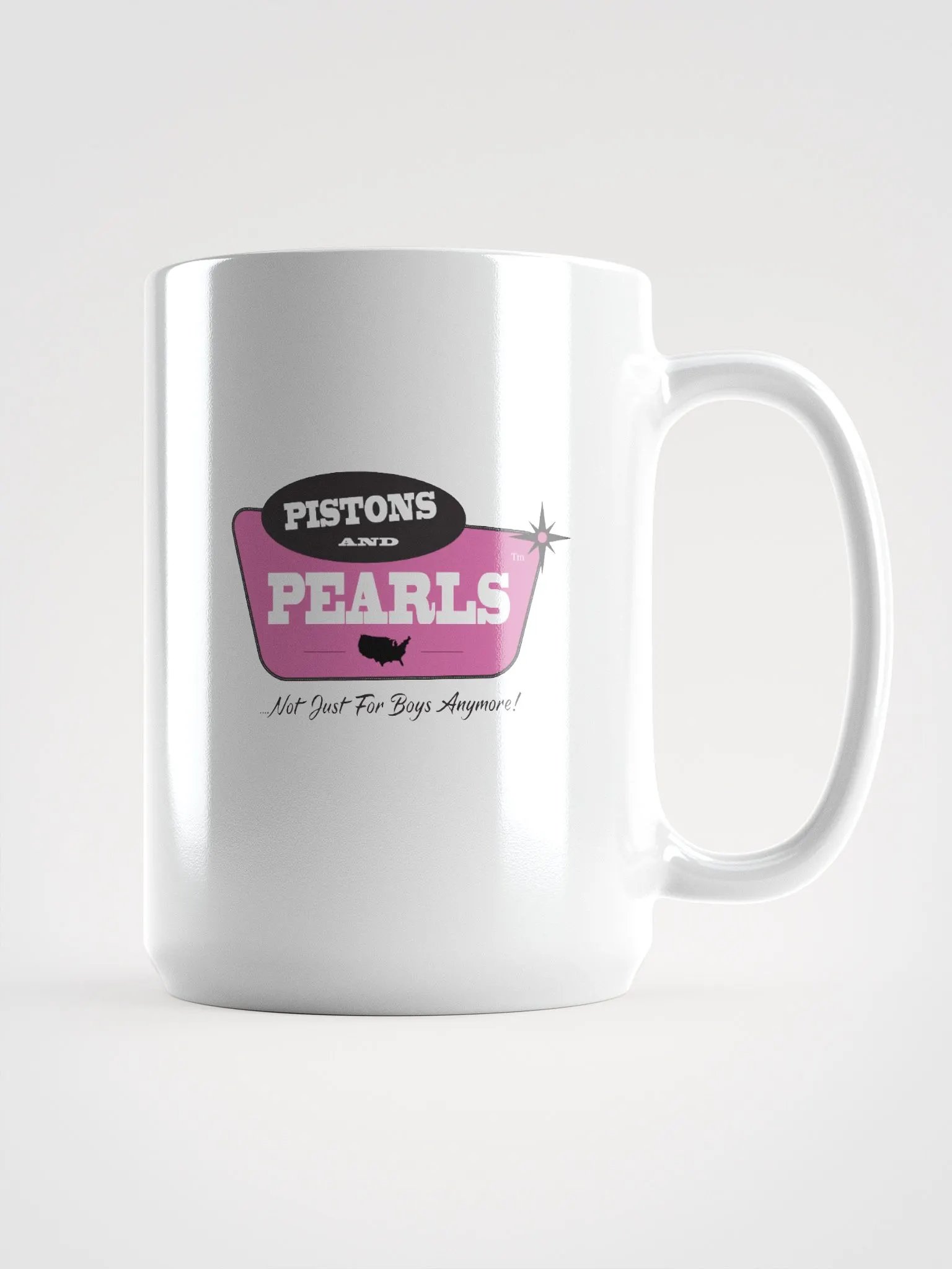 Pistons and Pearls Retro Mug product image (1)