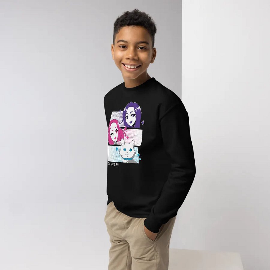 Alex y Tely Youth Anime Sweatshirt product image (4)