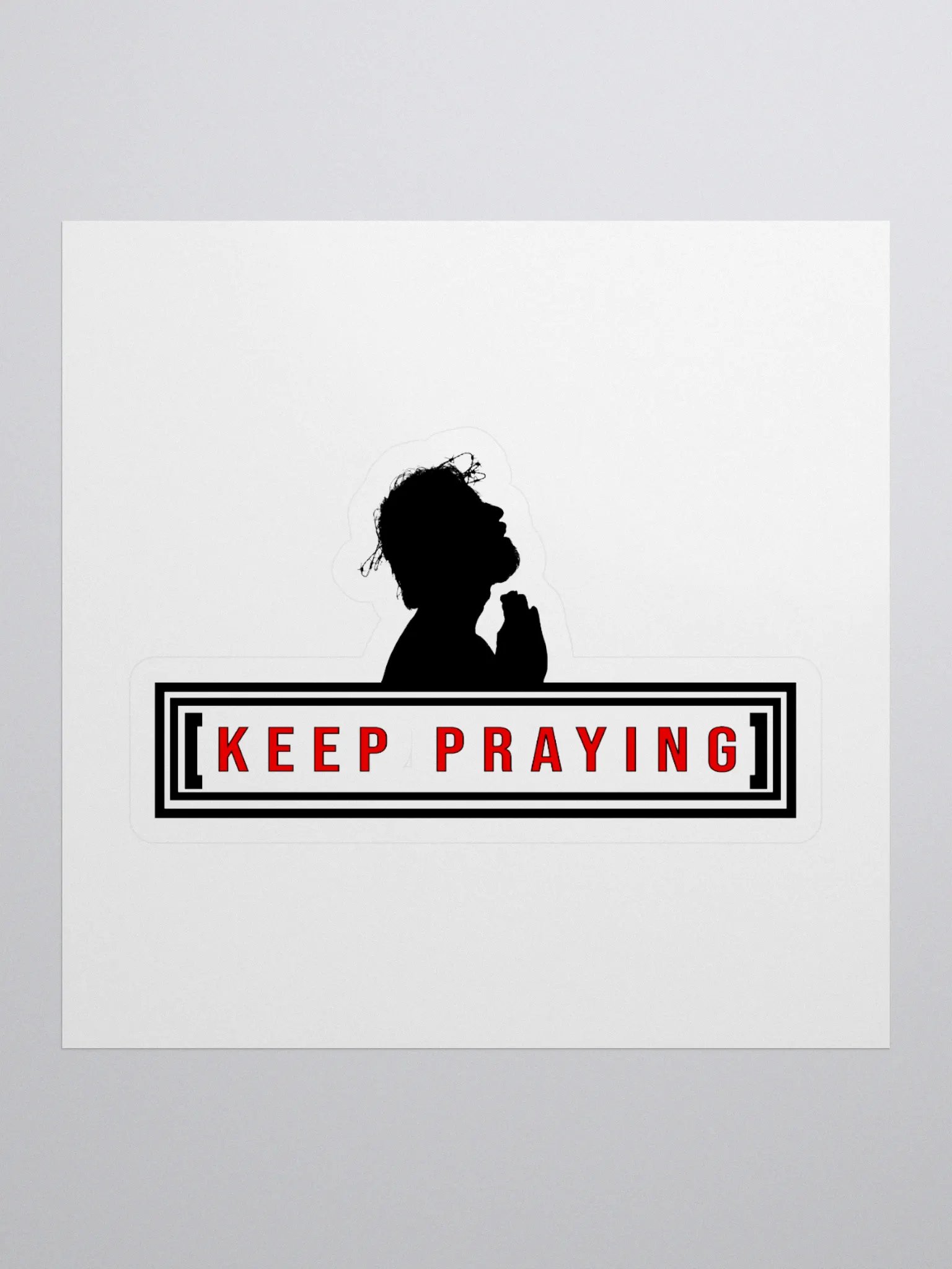 Bold Red 'KEEP PRAYING' Sticker product image (1)