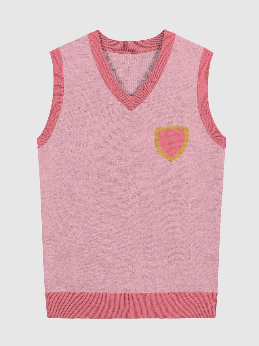 Pink Scholastic Celebration V-Neck Knit Vest product image (1)