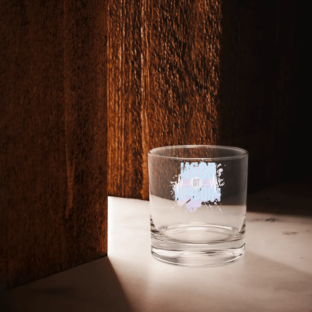 Born to Prosper Rocks Glass product image (12)