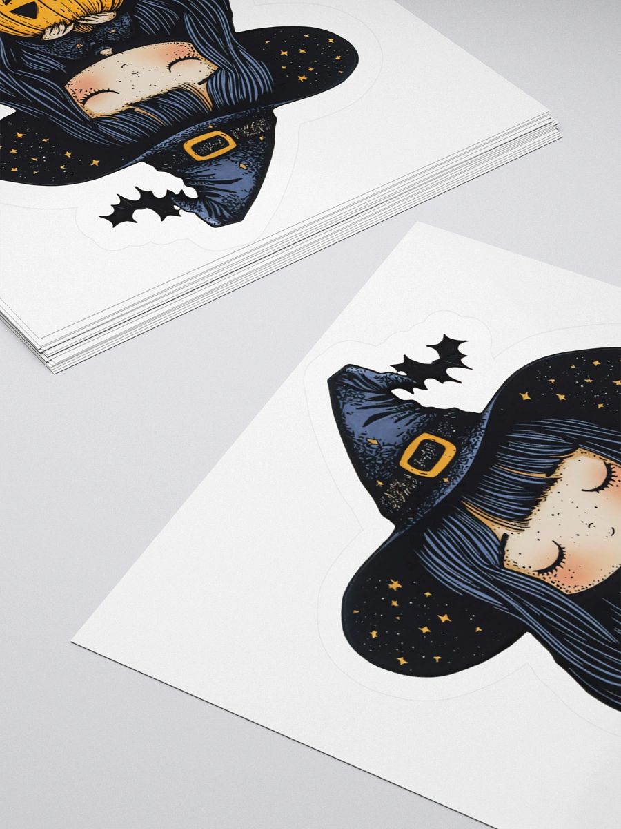 Little Miss Witch and Her Jack-O-Lanterns Sticker product image (11)