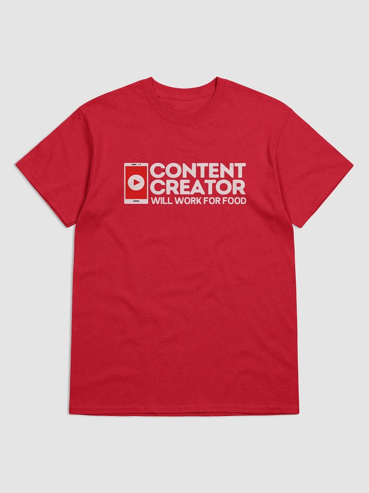 Content Creator 'Work For Food' Red or Black Tee product image (2)