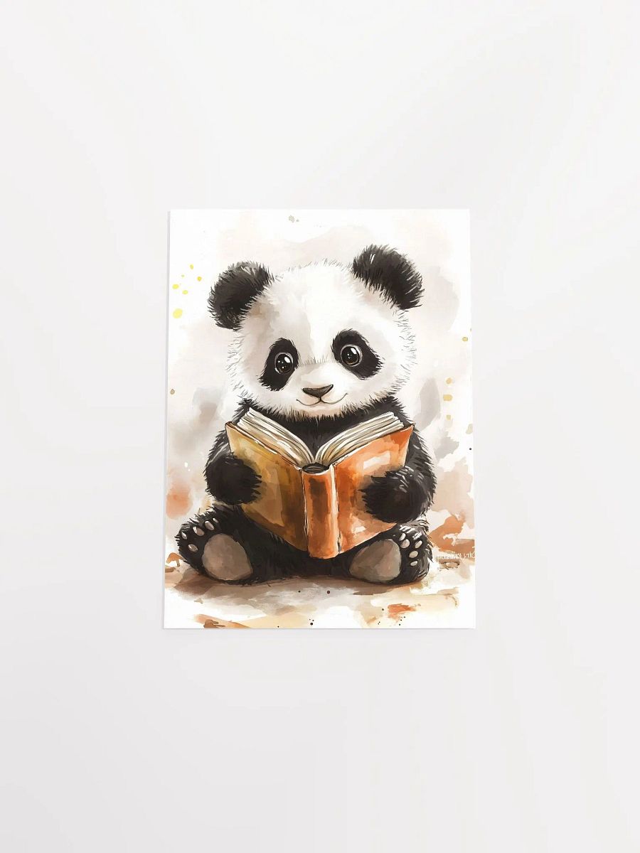 Cheerful Baby Panda Reading Poster product image (33)