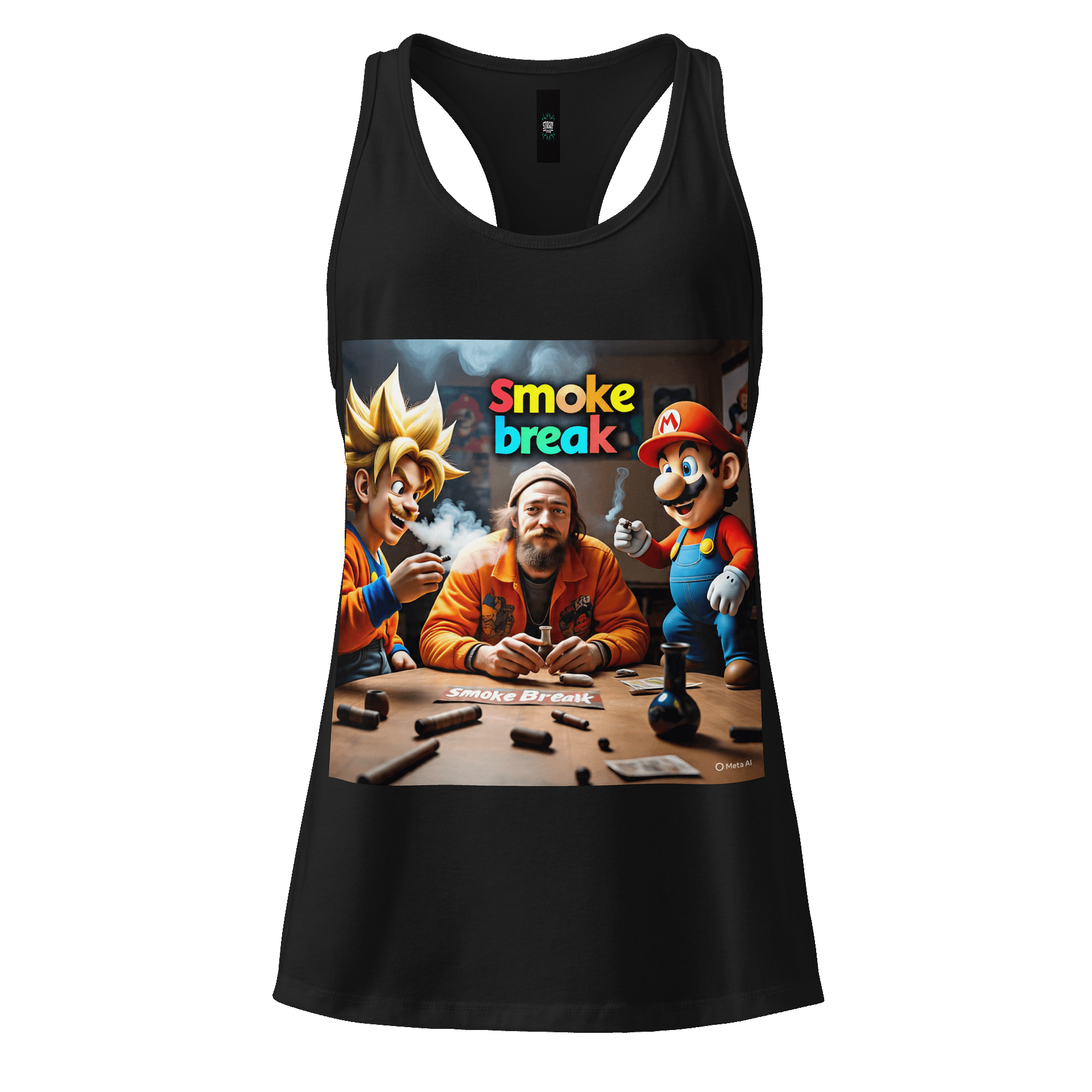 Animated Smoke Break Racerback Tank product image (1)