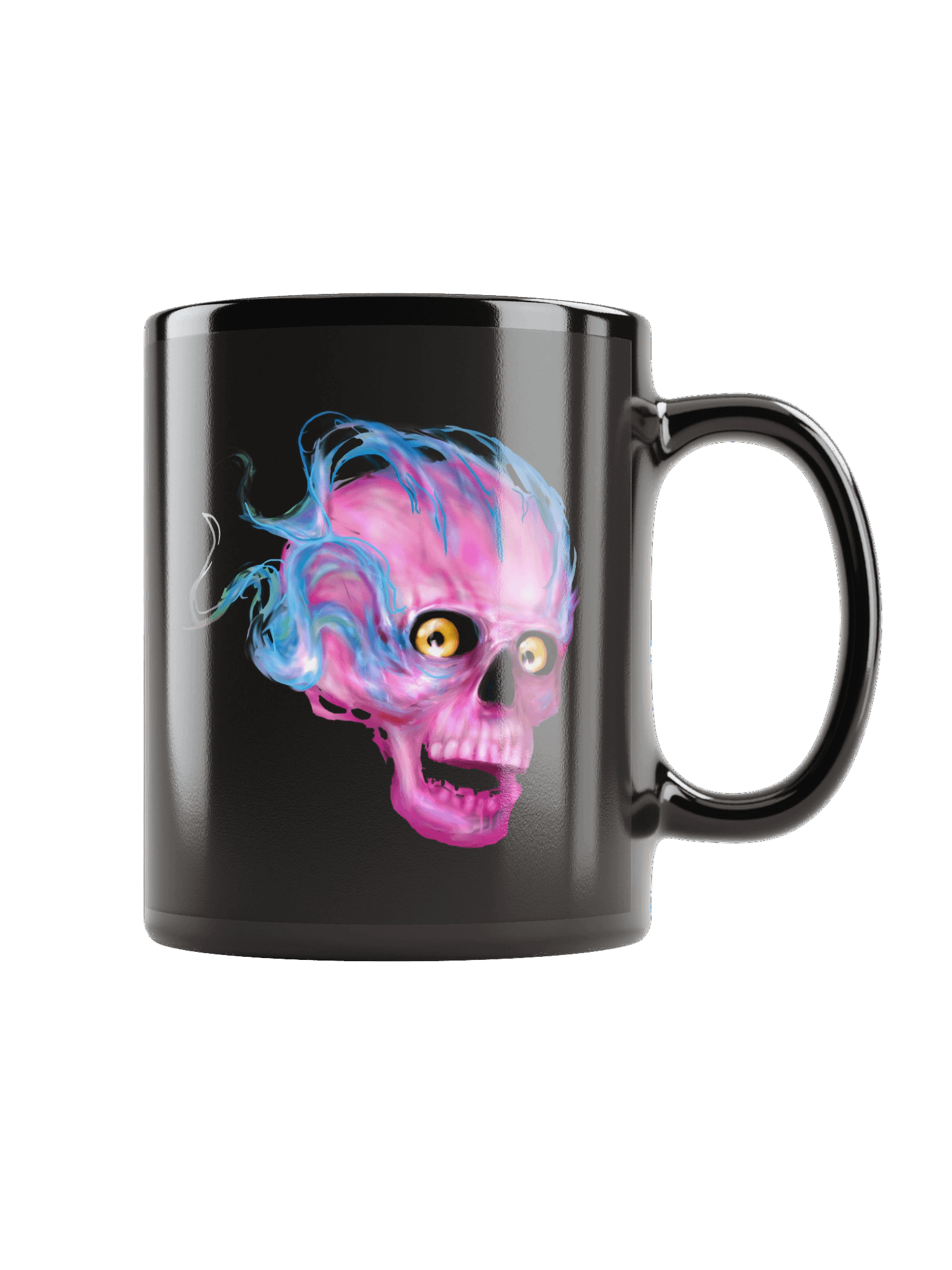 pink blue flame happy skull product image (2)