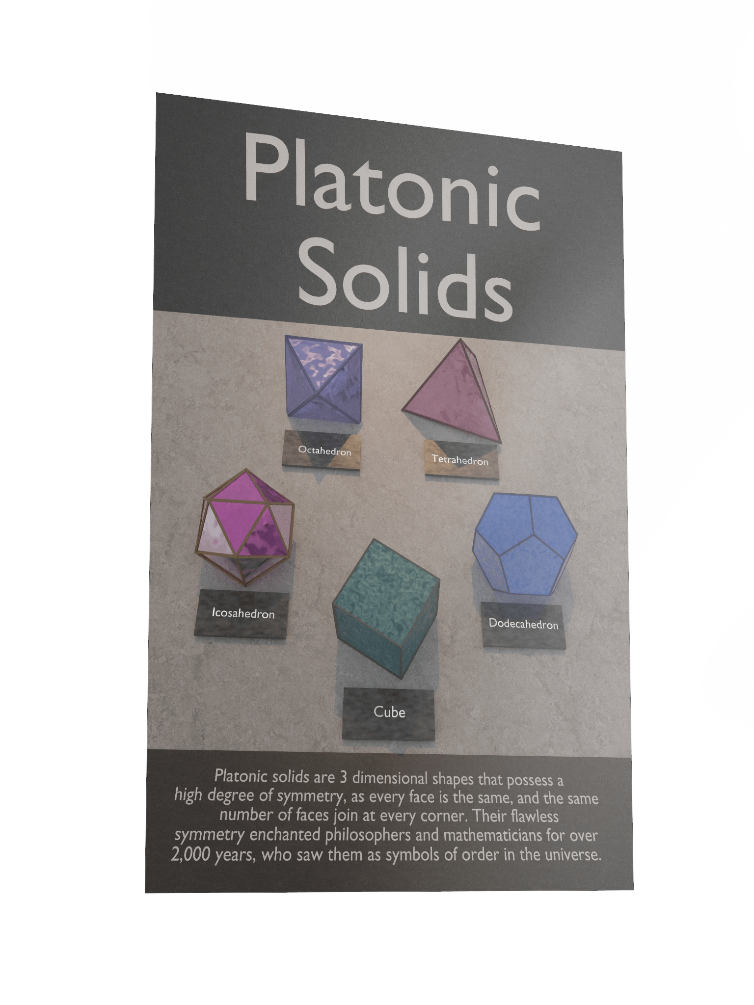Platonic solids poster product image (4)