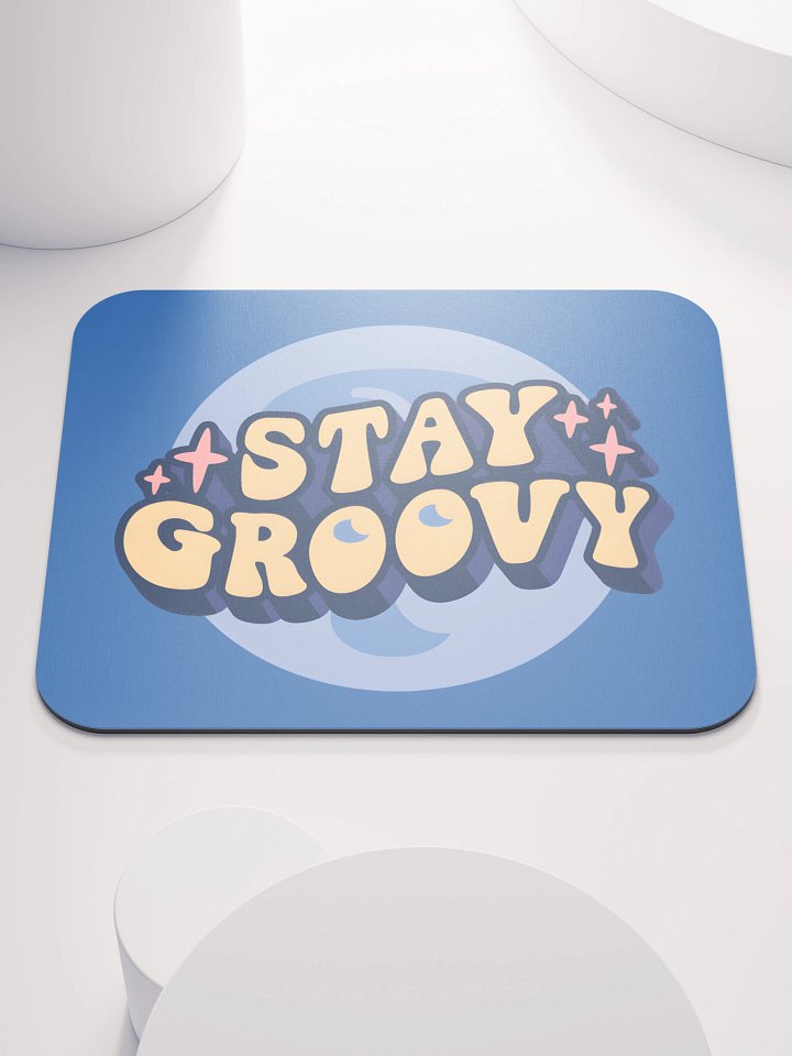 Stay Groovy Mouse Mat - Blue product image (1)