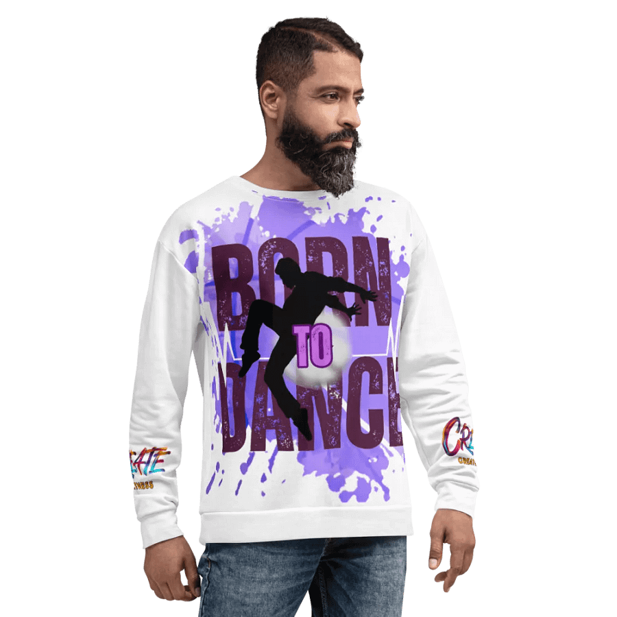Born to Dance His Silhouette Vibrant Visionary All-Over Print Sweatshirt product image (6)