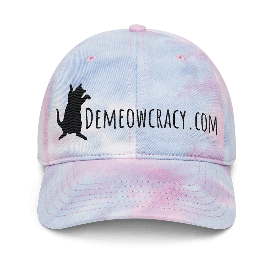 Groovy DeMeowcracy.com Tie-Dye Dad Hat product image (3)