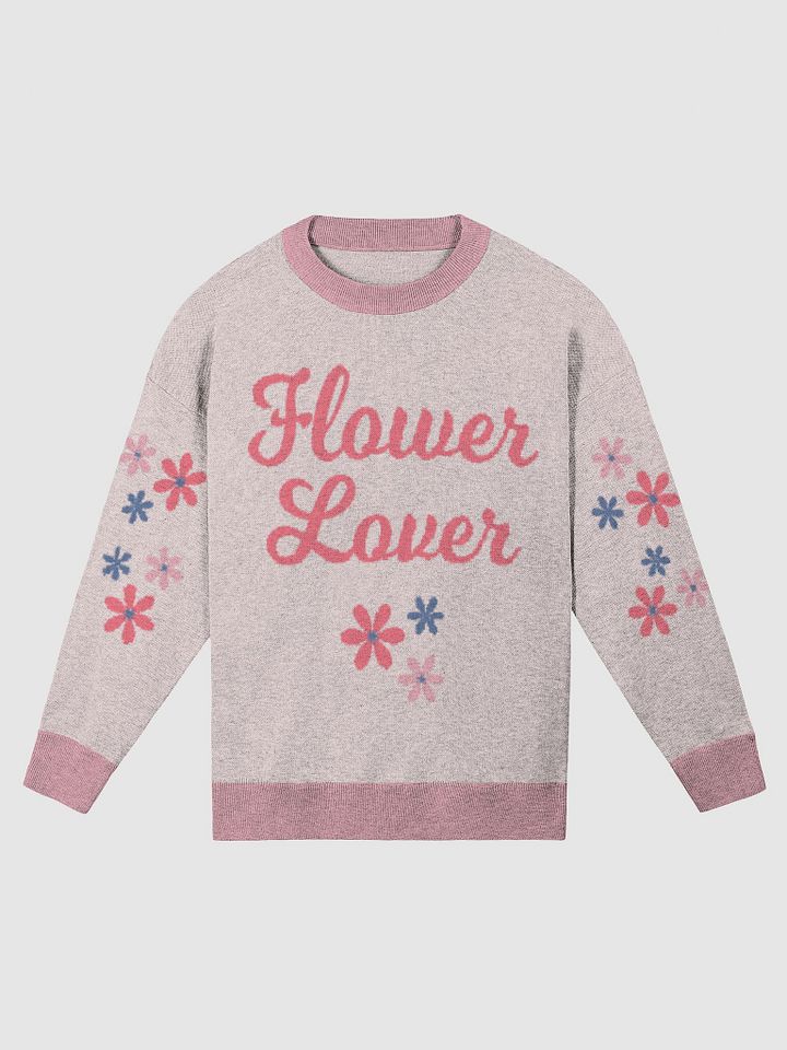 Pink Flower Lover Jacquard Crewneck product image (1)