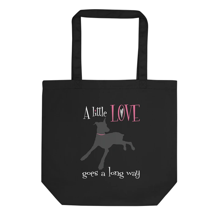 A little Love goes a long way, Black eco tote bag product image (1)