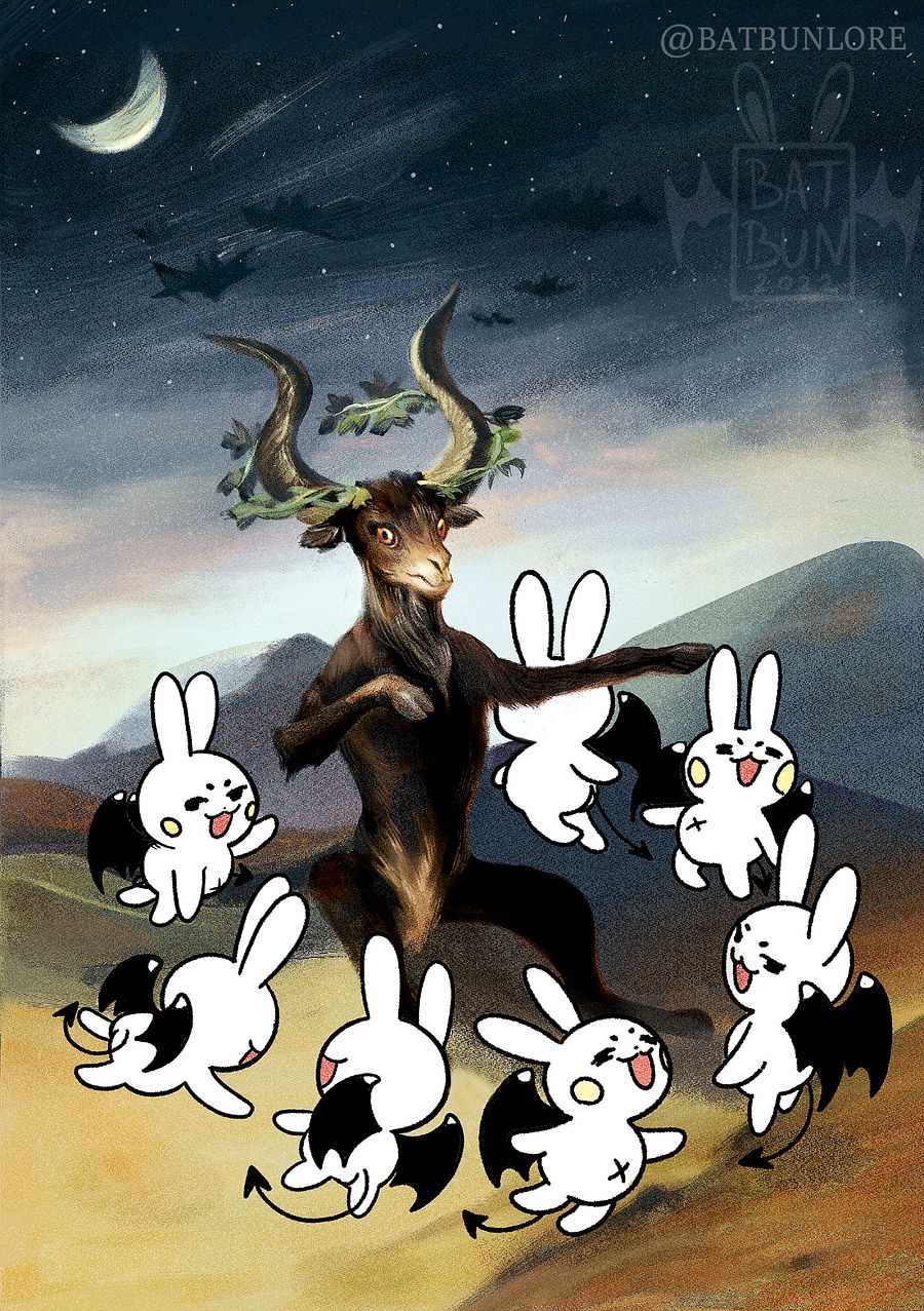 Witches Sabbath Batbunny Print product image (1)