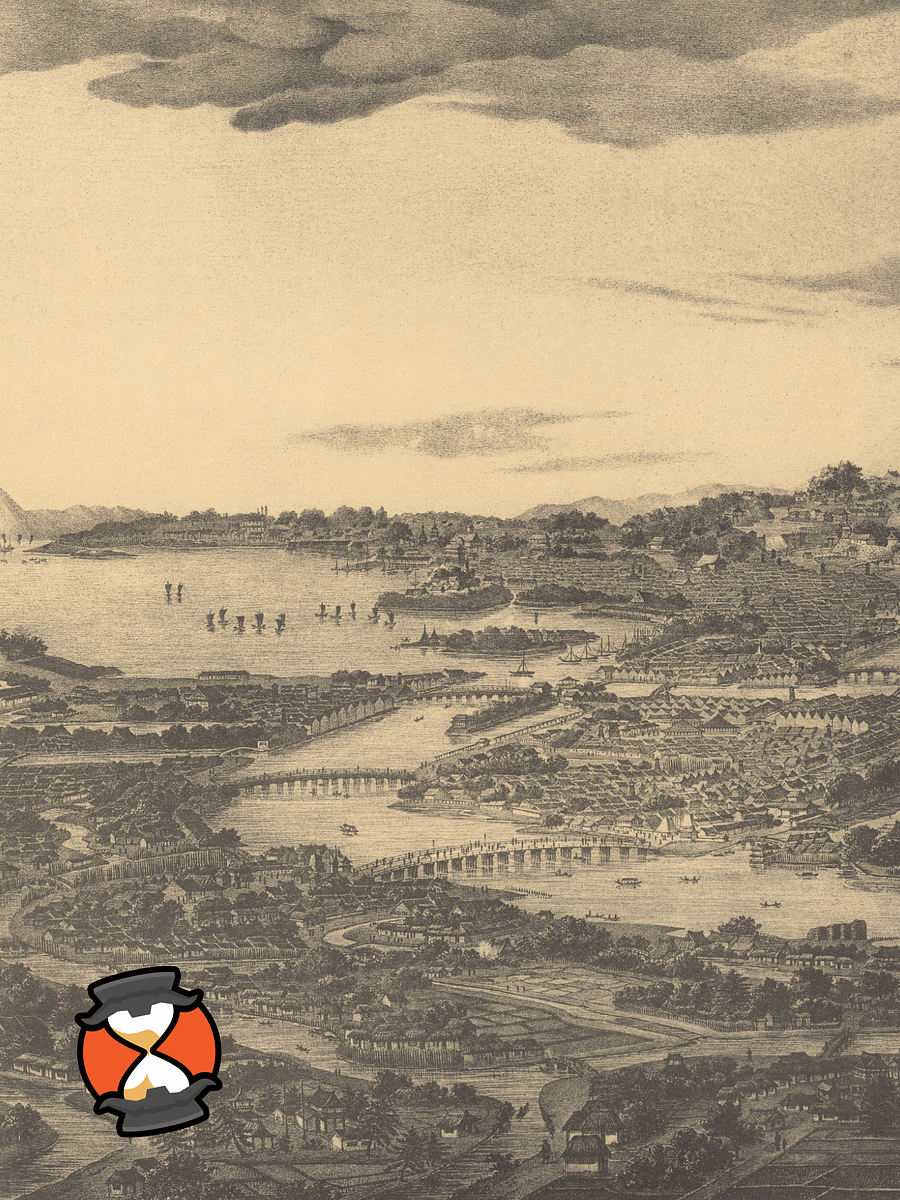 Tokyo 1840 Poster Print – Hand-Drawn Historic City View (Unframed) product image (3)